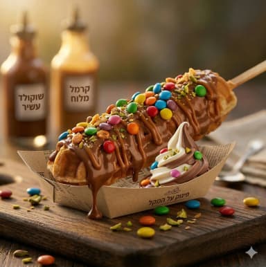 וופל בלגי וגלידה לאירועים