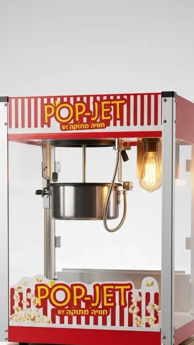 מכונת פופקורן תעשייתית 350 מנות בשעה  pop-jet