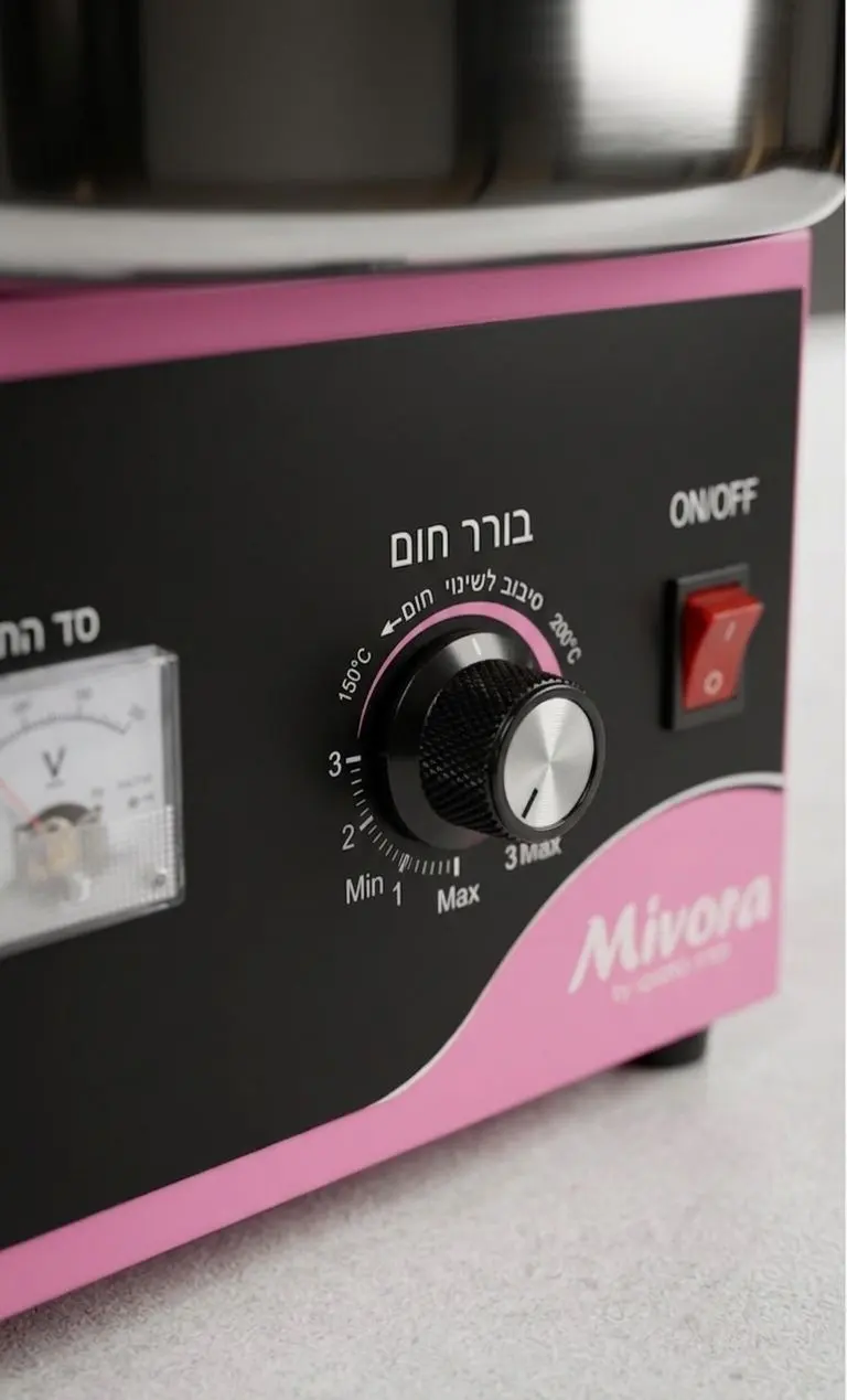 בורר חום במכונת סוכר Mivora 2026 — שליטה על עוצמת החימום